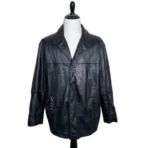 Wilson's Leather VTG 90s Leather Long Blazer Jacket Thinsulate Zip Out Liner 1X